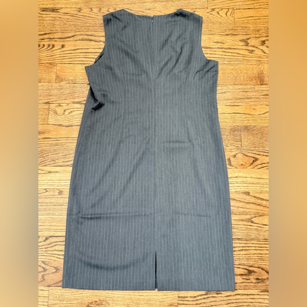DKNY Gray Pinstripe Sheath Dress Size 16 NWT Career Workwear - Picture 2 of 5